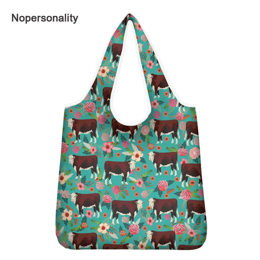 

Женские складные многоразовые хозяйственные сумки из переработанного материала, портативные сумки-тоуты для фруктов и овощей с цветочным ...