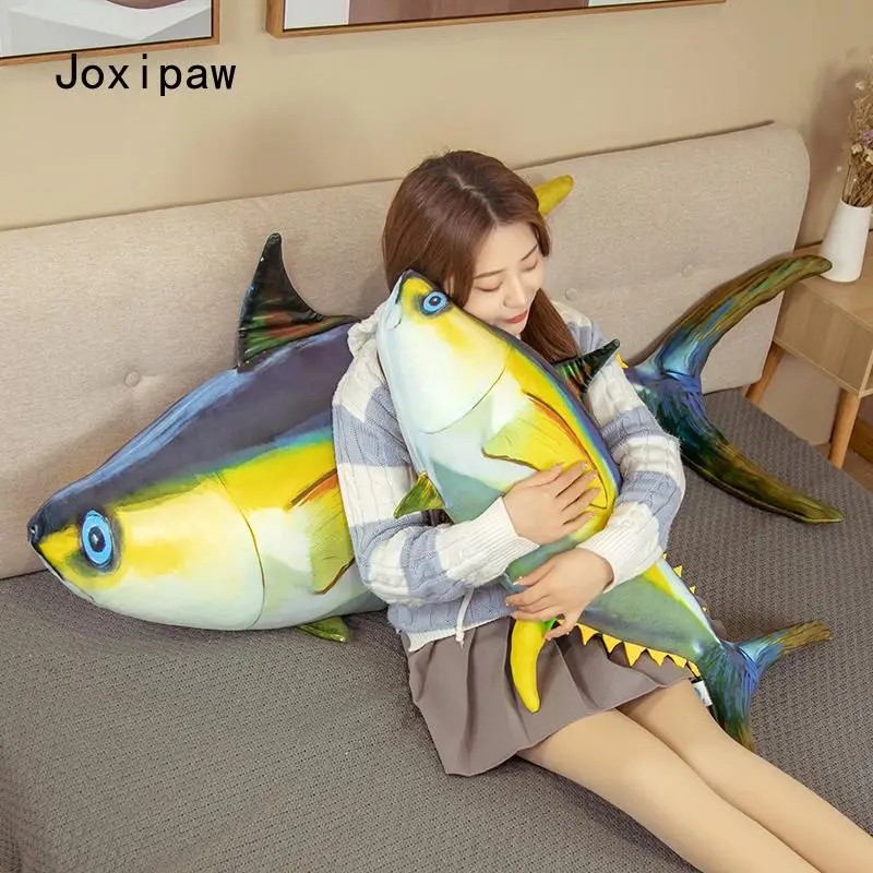 

Large High-Quality Simulation Tuna Animal Plush Toy Kawaii Stuffed Toy Pillow Children's Toy Gift for Girl Cushion Home