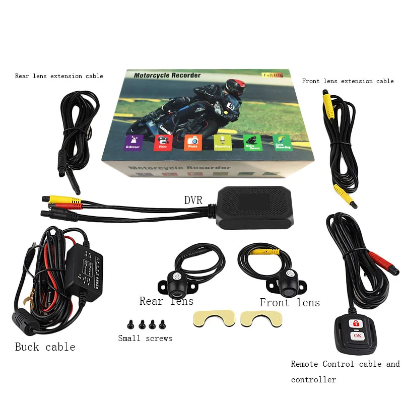 HD 1080P мотоцикл Спорт двойная камера DVR мотор видеорегистратор со специальной