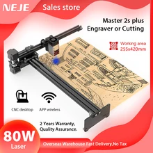 NEJE Master 2S Plus Engraving Machine Laser Cutter CNC Laser Tool Laser Printer With Lightburn Wirless Control DIY Wood Cutting