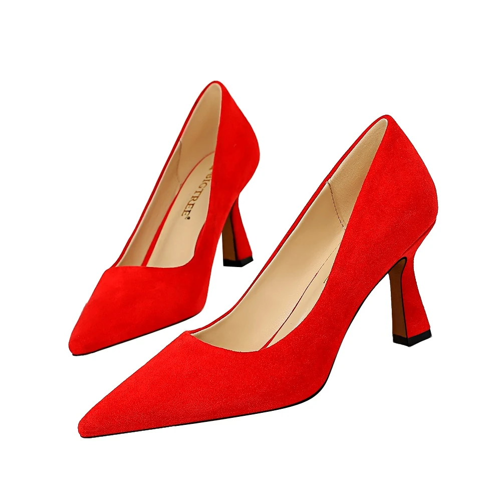 SLHJC Новинка весны дамские офисные туфли лодочки краткое 7 5 см высокая обувь на