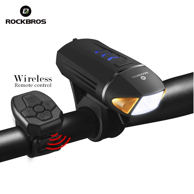 Звонок велосипедный ROCKBROS беспроводной с зарядкой от USB 350 лм | Спорт и развлечения
