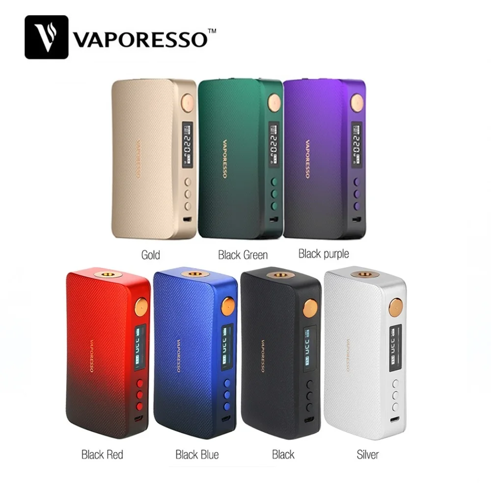 Vaporesso GEN Mod 220 Вт коробка мод электронная сигарета Vape подходит 18650 батарея для электронной сигареты SKRR S Tank vs Aegis x/Drag 2