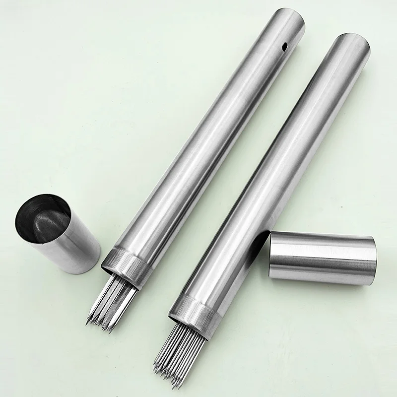 Шашлык для барбекю из нержавеющей стали многоразовые плоские вилки игла шашлык