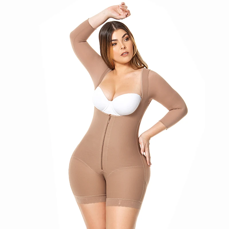 

Fajas Colombianas Bodysuits Long Sleeve Compression Garments After Liposuction Postpartum Weight Loss Shapewear for Women Skims