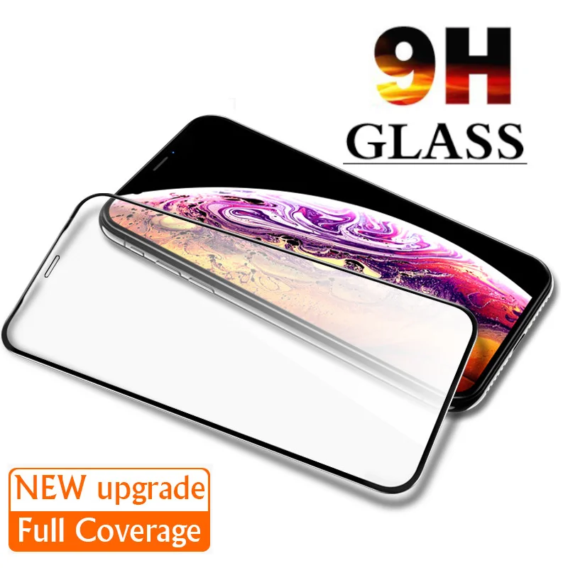 Полное покрытие экрана Защитное стекло для IPhone 11 XR Pro X XS Max 6 7 5 5S SE 2020 закаленное 8