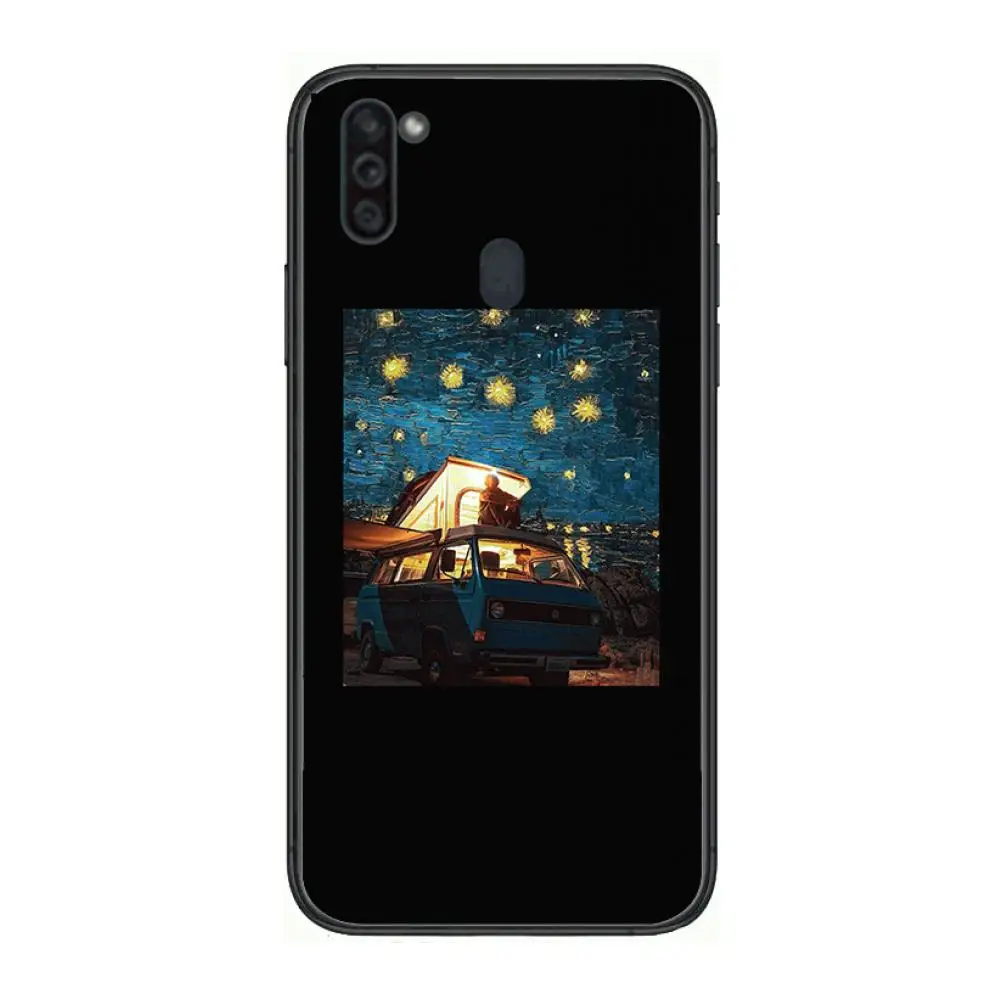 

Van Gogh Mona Lisa Art For Mobile Phone Case Hull For Samsung Galaxy M 10 20 21 31 30 60S 31S Black Shell Art Cell Cover TPU