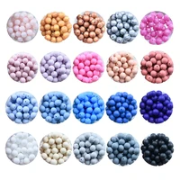 50 pcs 12 mm silicone teething round ball bead baby chewable pacifier clips beads food grade silicone bpa free baby teething toy