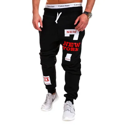 

Mens Casual Pants Letter Print Sweatpants 2021 New Male Lace-up Loose Hip Trousers Joggers Track.Cotton Pants