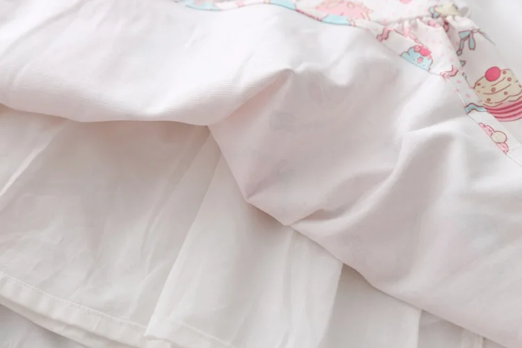 Детское Хлопковое платье с длинным рукавом принтом | Детская одежда и обувь