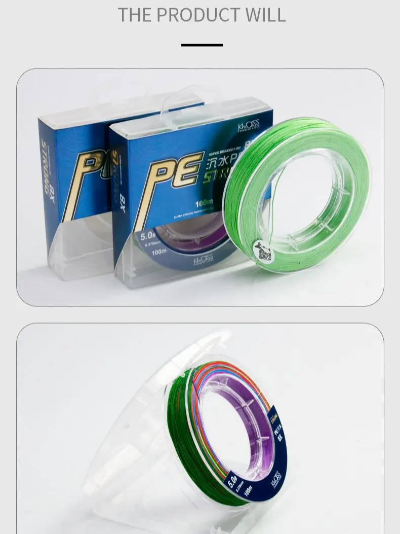 8-жильная Тонущая плетеная рыболовная леска 100 м сверхпрочная многонитевая