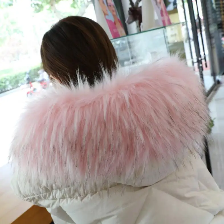 Супер большой осенне-зимний женский роскошный меховой шарф из искусственного