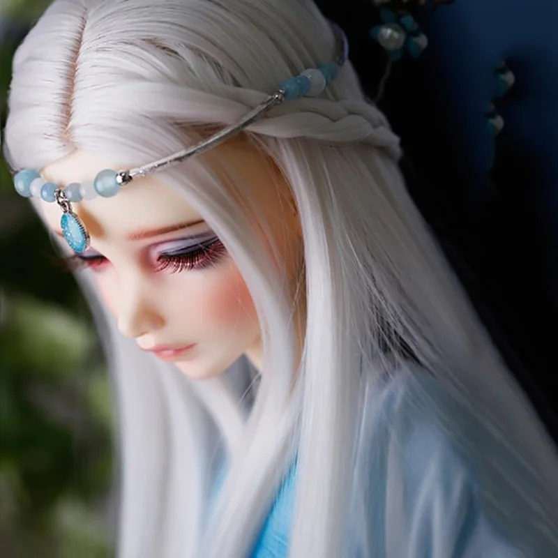 Bybrana Bjd кукла парик 1/3 1/4 1/6 1/8 Разделение длинный прямой светильник серый золотой