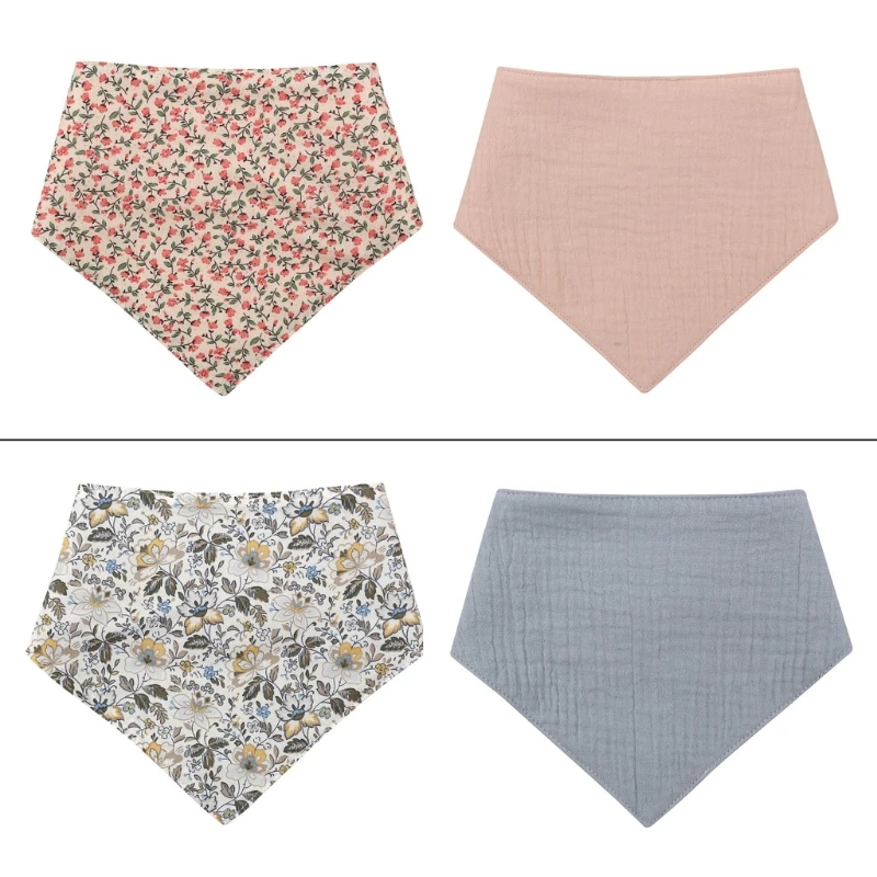Baberos de algod&oacute;n para beb&eacute;, Bandana suave para eructar, toalla para Saliva, 63HE, 1 unidad-2