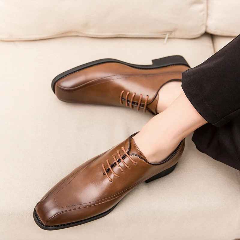 Fashion business Patent Leather 2020 Oxford Shoes For Men wedding Pointed Toe British Comfortable Business Big Size 38-48 | Обувь