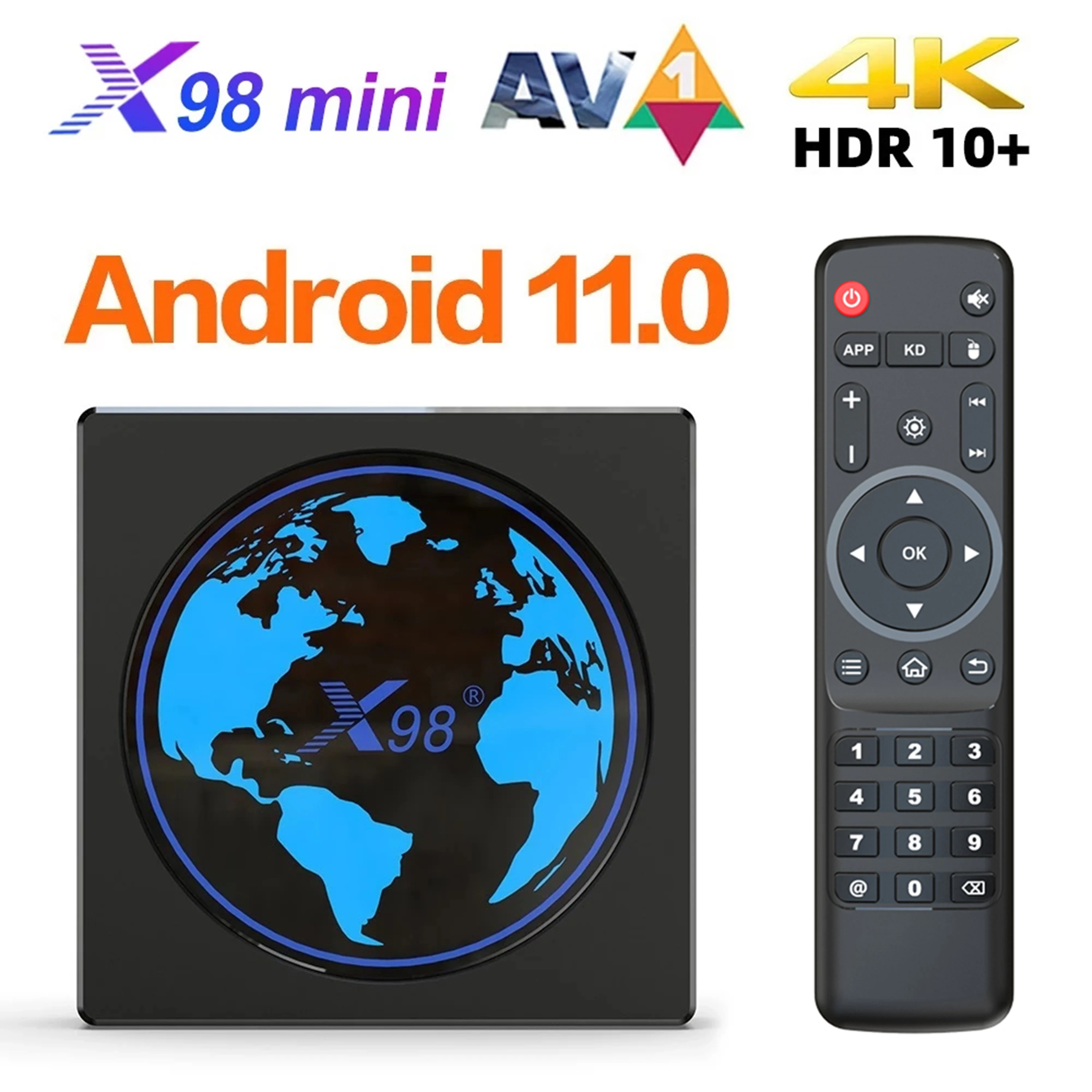 

X98 mini Smart TV Box Android 11 Amlogic S905W2 4GB 64GB 32GB Support AV1 5G Wifi BT 4K Youtube Media Player X98Mini Set top box