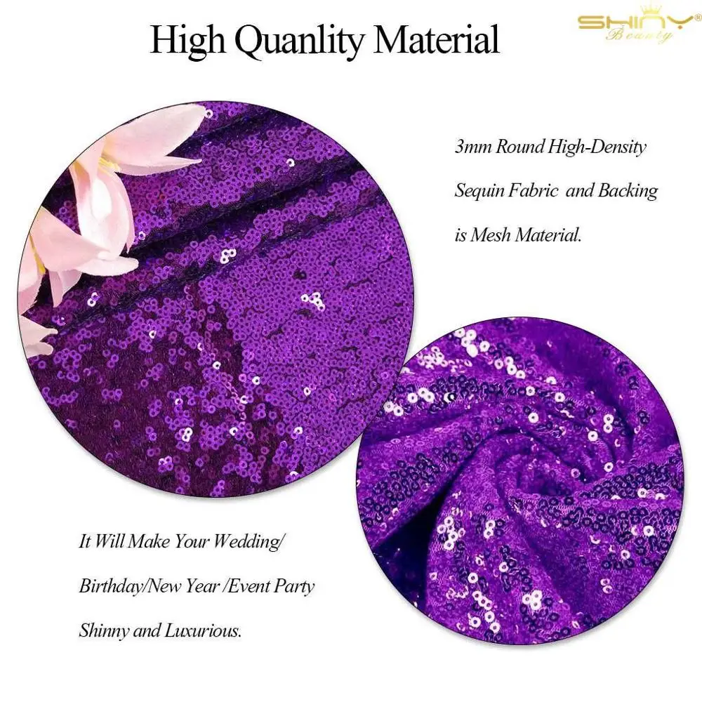 Русалка блесток скатерть 50x72-дюймовый фиолетовый прямоугольник скатерти для