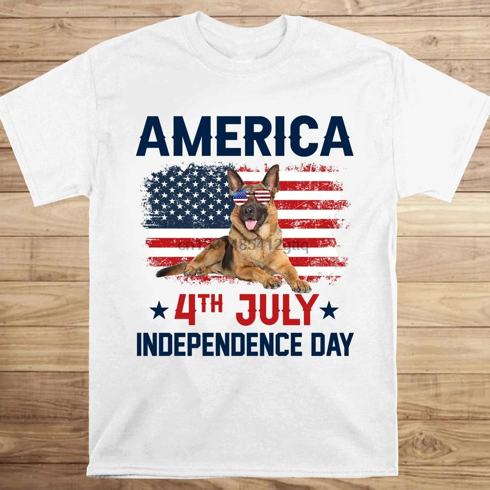 Футболка для влюбленных собак с надписью на тему Дня независимости 4 июля|Мужские