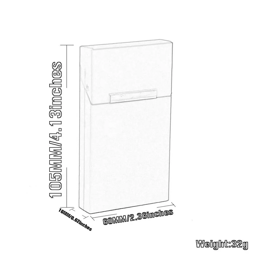 1 шт. Новый ультра тонкий модный чехол для сигарет тонкая металлическая коробка