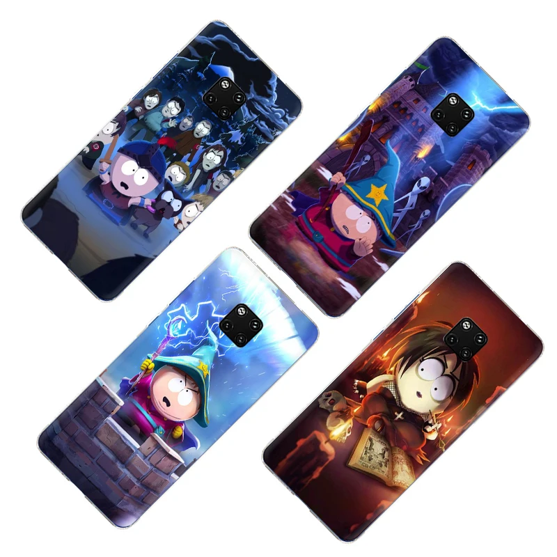 EWAU аниме Southpark силиконовый матовый чехол для телефона huawei Y7 Y9 Prime mate 10 20 30 Lite Pro Nova 2i 3 3i 4 5i