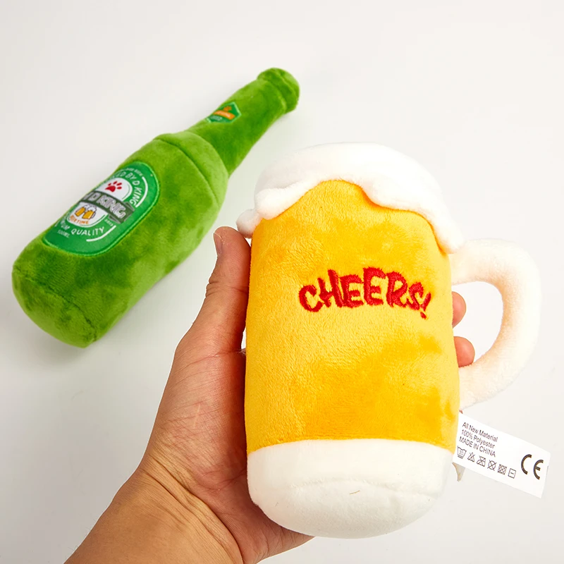 Плюшевые игрушки для собак пищащие кости устойчивые к укусам чистые жевания