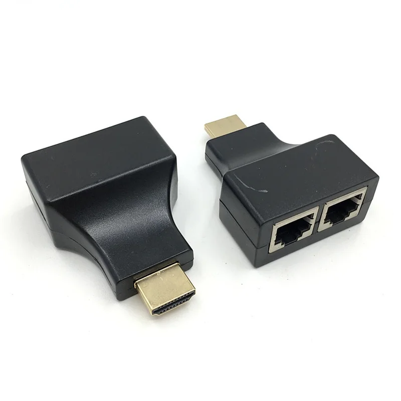 1 пара HDMI двойной RJ45 CAT5E CAT6 UTP LAN Ethernet HDMI удлинитель Ретранслятор адаптер 1080P для HDTV HDPC 30m Hdmi Сетевой удлинитель