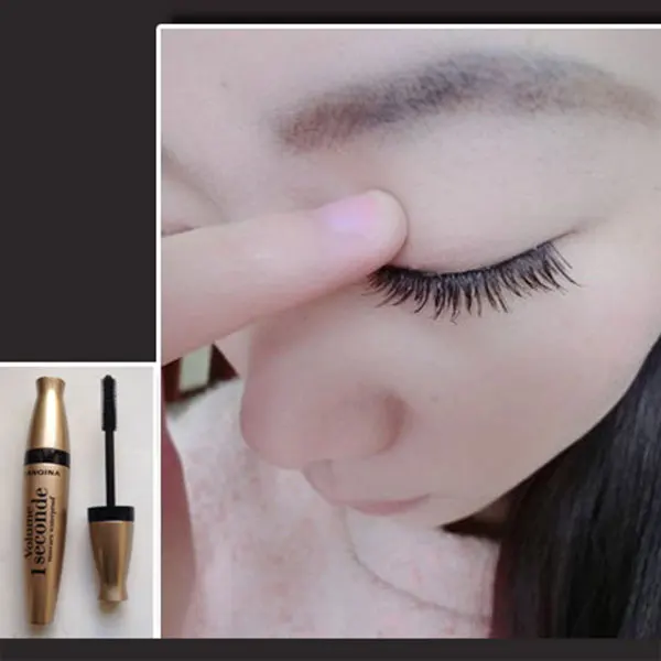 New YANQINA Black Eye Mascara Long Eyelash Silicone Brush Curving Lengthening Waterproof Makeup SCI88 |