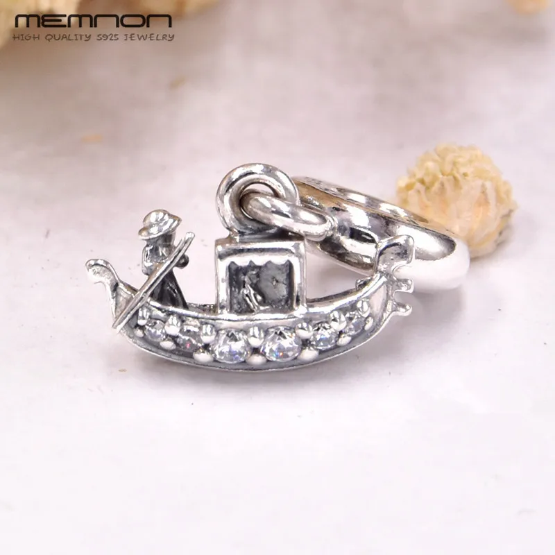 Red Enamel Chinese Junk Ship Venice Gondola Cruise Line Pendant Charms beads Fit Bracelet 925 Sterling Silver Bead Jewelry | Украшения и