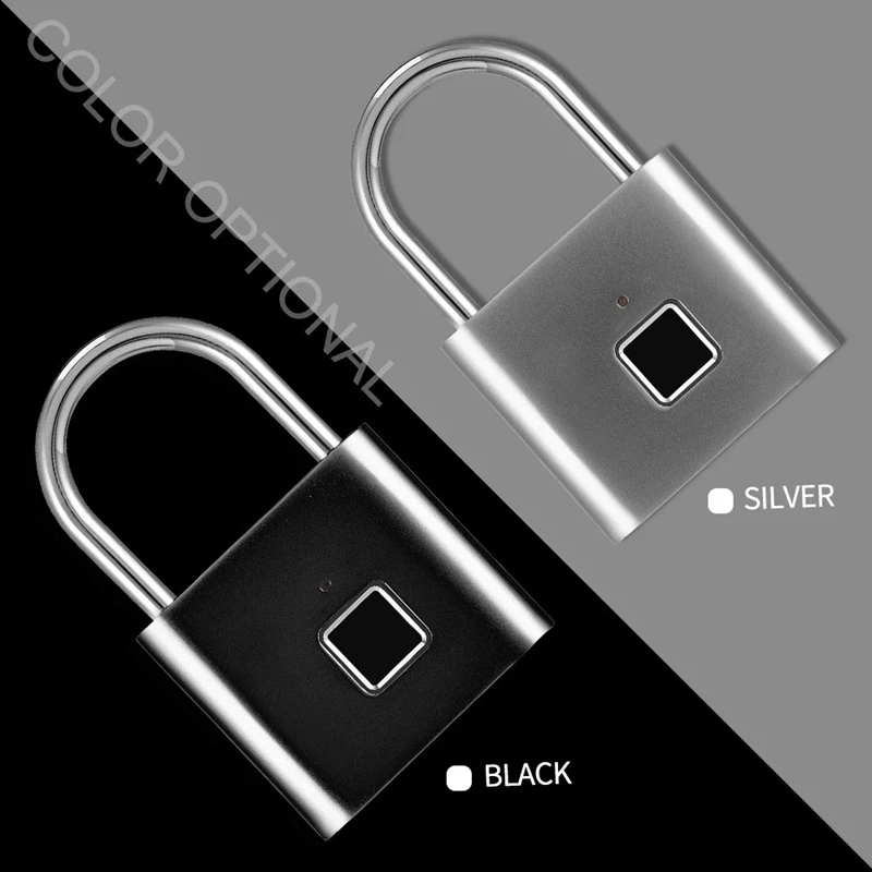 

Smart Fingerprint Padlock Small Size Padlock Cabinet Fingerprint Lock Dormitory Anti-Theft Lock O10/10
