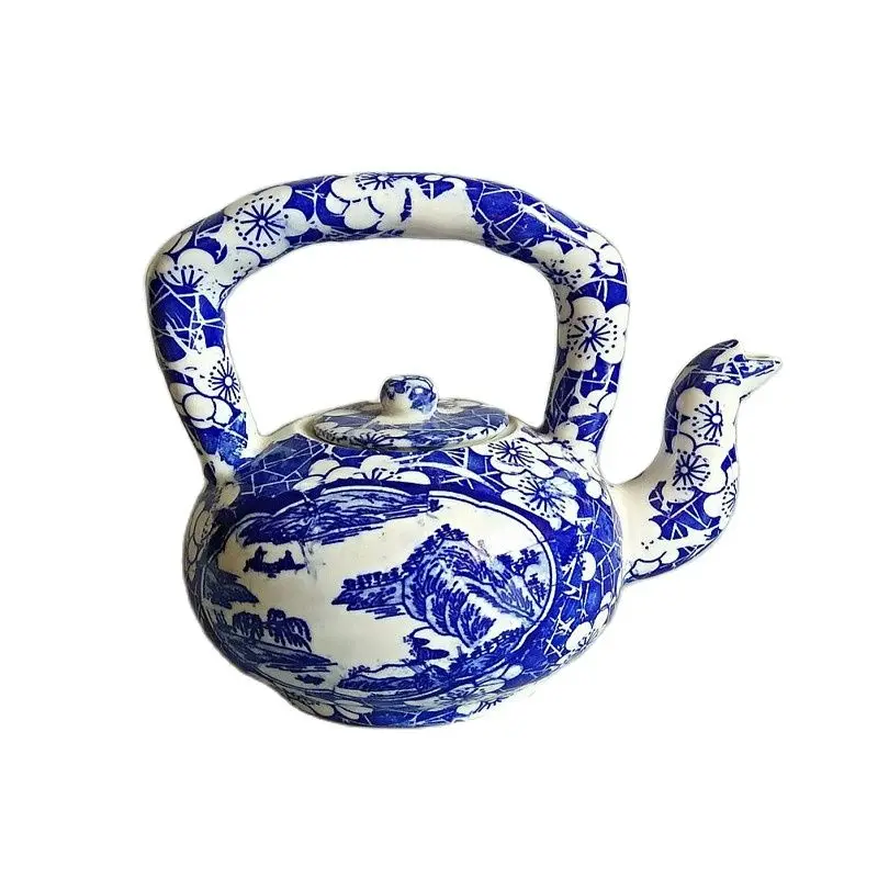 

Chinese Old Porcelain Pastel Blue And White Porcelain Tea Pot Tea Set