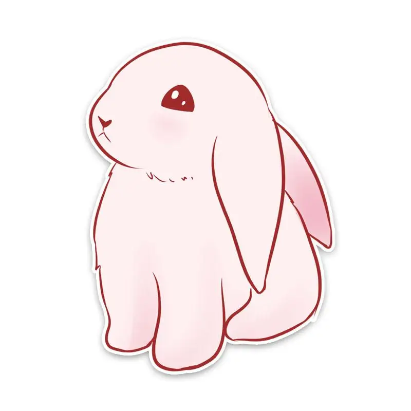 

Small Town 13.5CM*10CM Pink Animal Rabbit Cute PVC Decal Car Sticker C29-0244