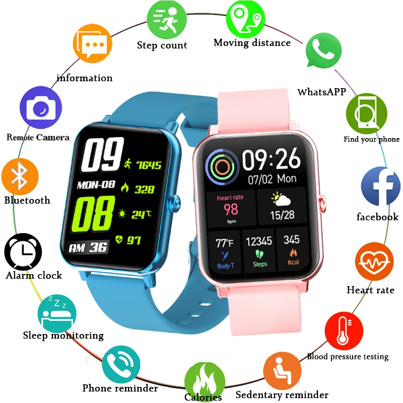 Женские Смарт часы в режиме реального времени прогноз погоды трекер активности