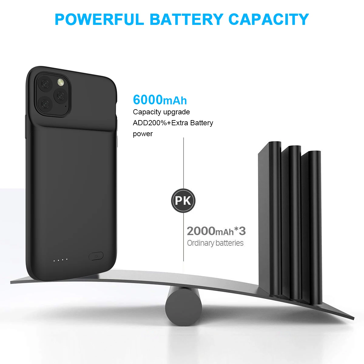 Для iPhone 11 Pro Max чехол для аккумулятора 5000 мАч аккумулятор зарядное устройство 6 6s 7 8