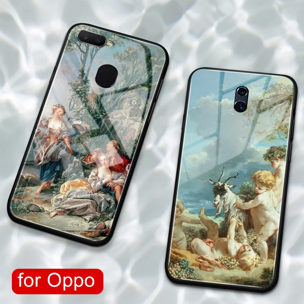 Чехол для Oppo R11s plus стеклянная задняя панель настенный Западный чехол R9 R9S R11 R11S Plus