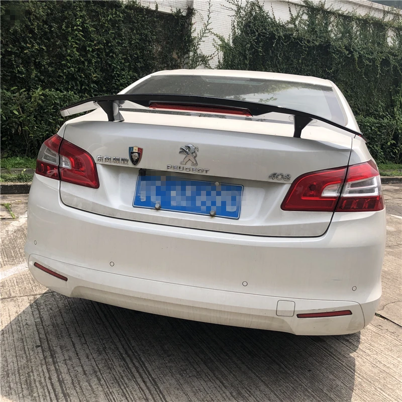 Для Peugeot 408 спойлер 2011 2018 TF RUIYI ABS пластик Материал заднее крыло автомобиля Цвет