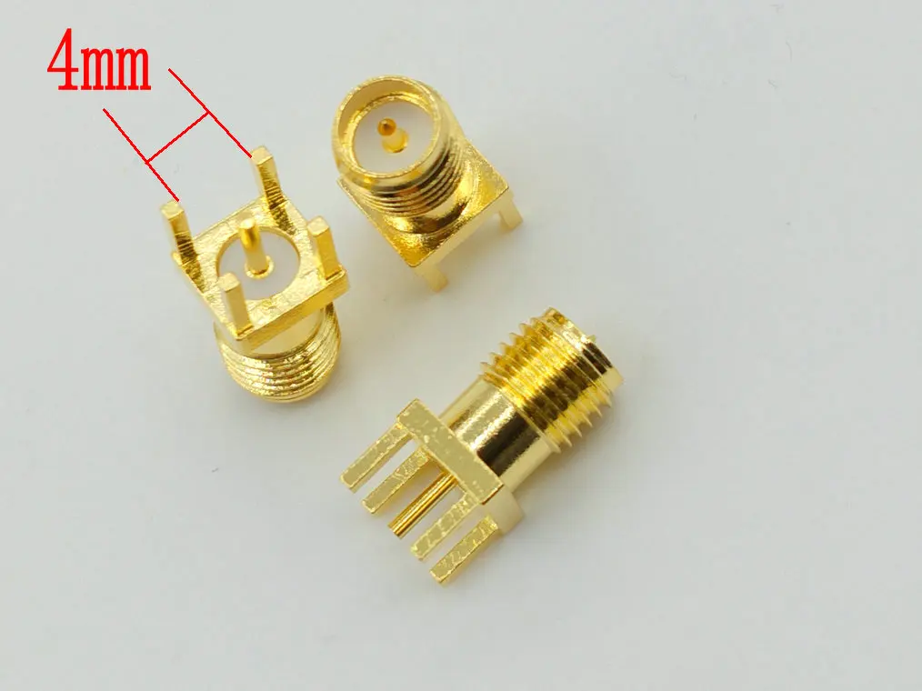 100 шт. Gold PCB mount RP прямой штекер SMA connector|Соединители| |