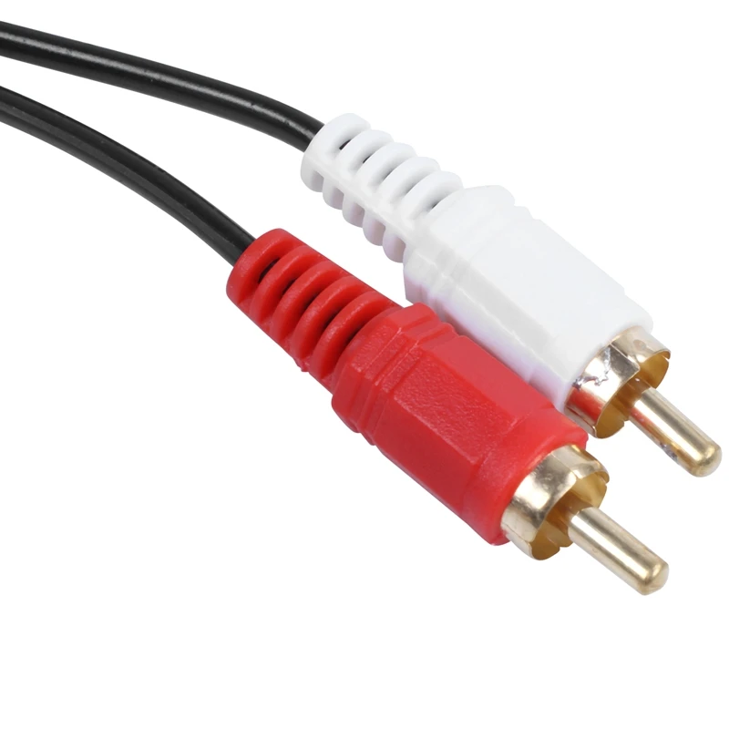 HOT-1.5M Gold 3.5mm 1/8 inch Male Mini Plug To 2 RCA Stereo Phono o Speaker Cable | Audio &amp Video Cables
