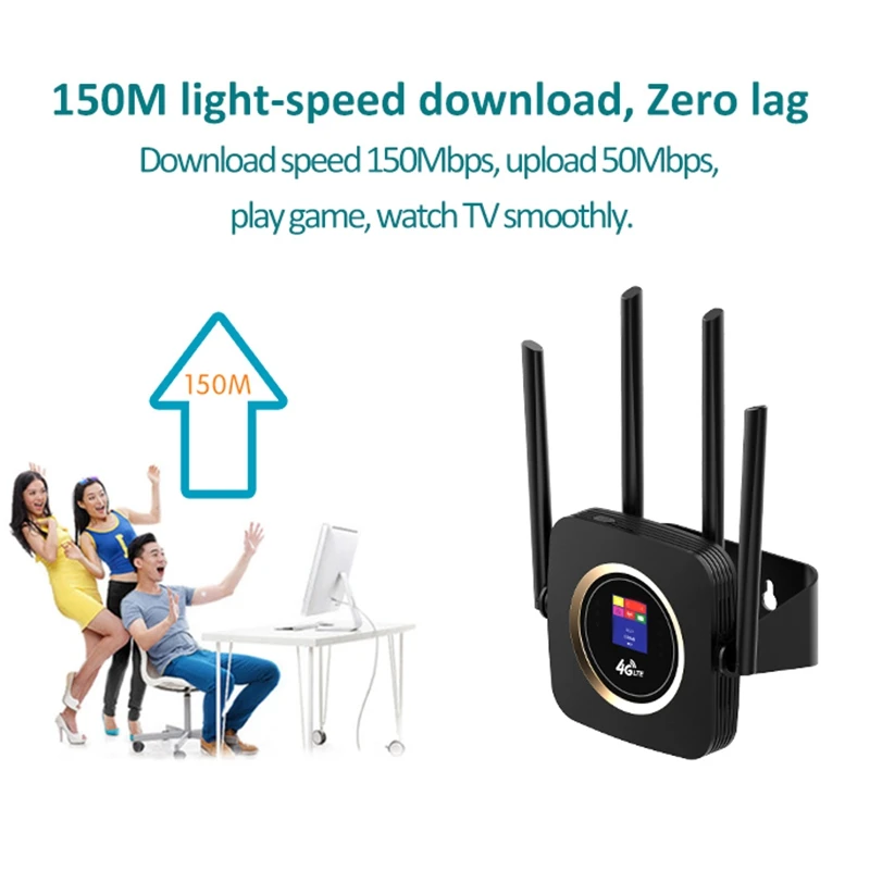 4G Портативный Hotspot беспроводной роутер CPE со слотом для sim карты четыре внешних