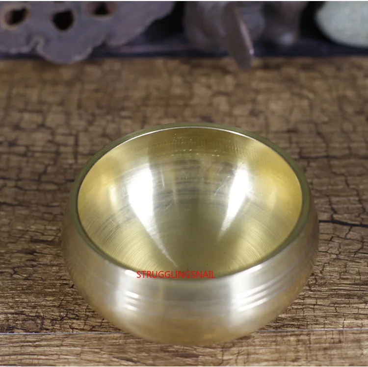 Тибетская чаша из Непала ручной работы медная с медными колокольчиками для