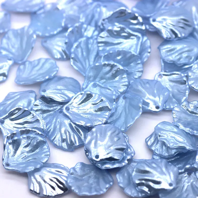 

50pcs Imitation Pearl Petal Shell Flower Piece Leaf Charms Acrylic Pendants for Diy Earrings Bracelet Necklace Headwear Findings