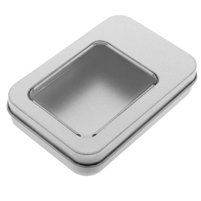 

1PCS Metal Tin Rectangle Mini Jewelry Box Case Candy Coin Key Pill Cases Organizer Containers