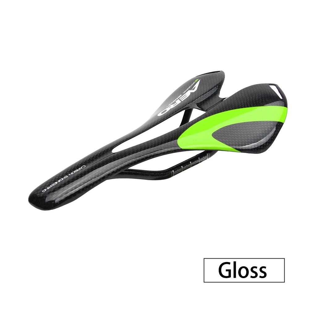 green gloss 3K Красочный Ullicyc топ-уровень горный велосипед полный карбоновое седло шоссейное велосипедное седло MTB переднее Sella Sillin Seat Matround - Цвет: green gloss 3K
