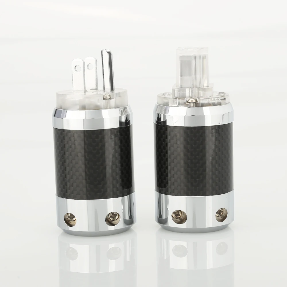 Углеродное волокно родиевое покрытие США Разъем питания IEC аудио разъем HIFI|power