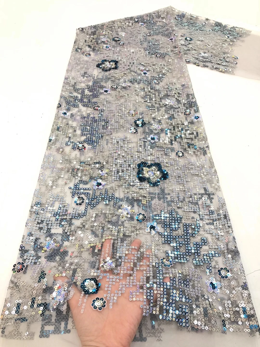 Новинка 2021 фиолетовая африканская французская сетчатая кружевная ткань вышитая