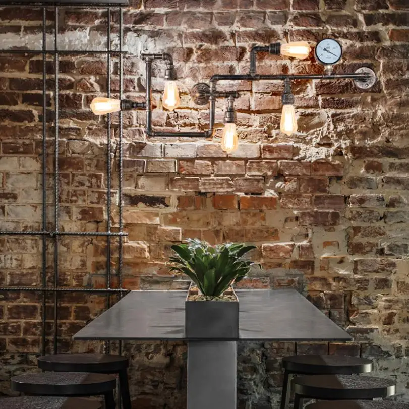 Креативный Американский Лофт Сельский промышленный ветер кафе бар лампа из