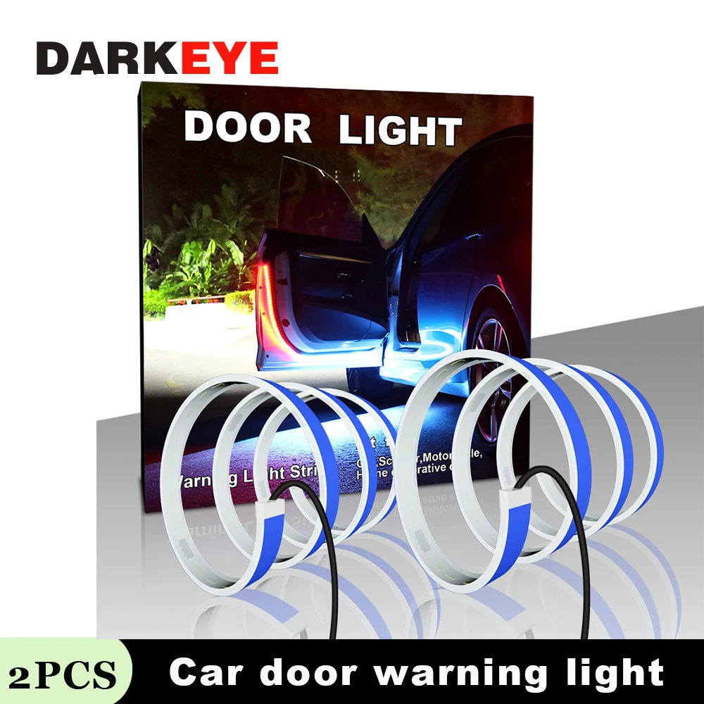 

2PCS LED Car Door Welcome Light Safety Warning Streamer Lamp Strip 120cm Waterproof Auto Decorative Ambient Lights DJ