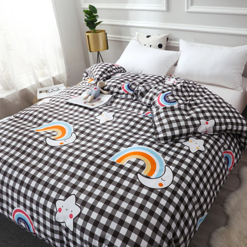 

Duvet Cover Queen King Double Quilts Cover Heart Pattern Cartoon Comforter Blanket Cover 220x240cm Kids Adults Fashion Style