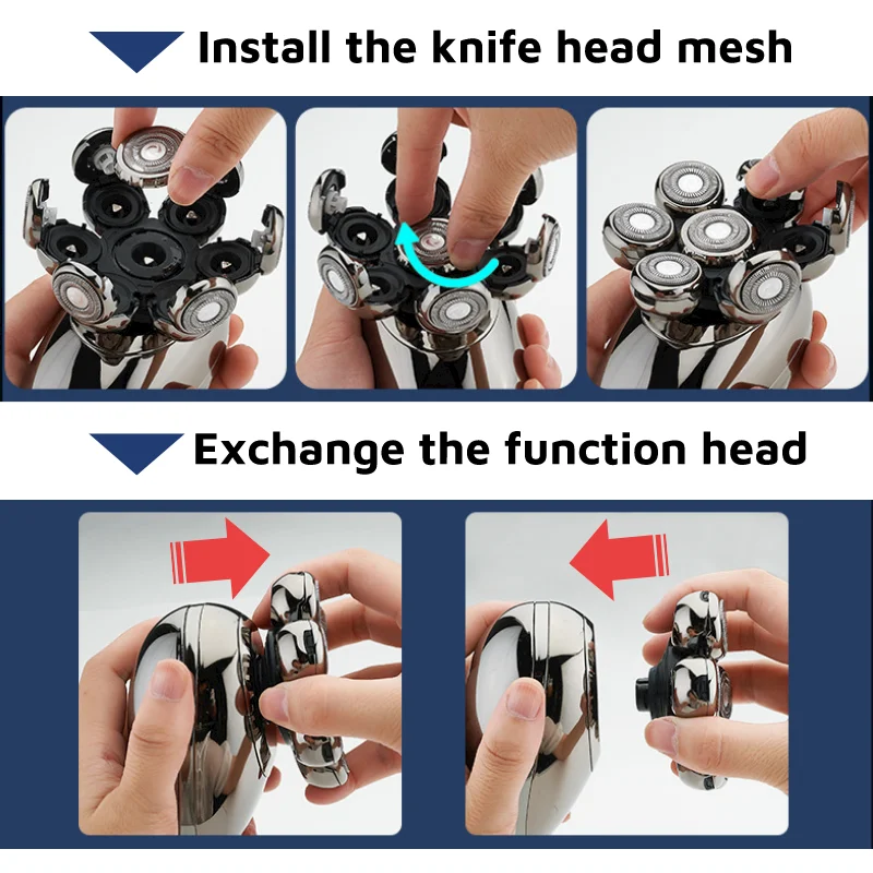 Триммер для бороды Мужской 5 в 1 Аккумуляторный профессиональный триммер волос с 7