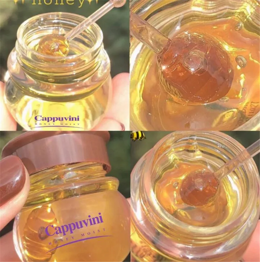 

10ML Unisex Honey Lip Oil Moisturizing Nourishing Anti-wrinkle Lip Care Mask Anti-cracking Smooth Lips Sleep Fine Lines Lip Balm