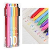 10pcs pure soft color ink touch ballpoint pen writing signature 0 5mm pens friend gift stationery school student supplies h6075
